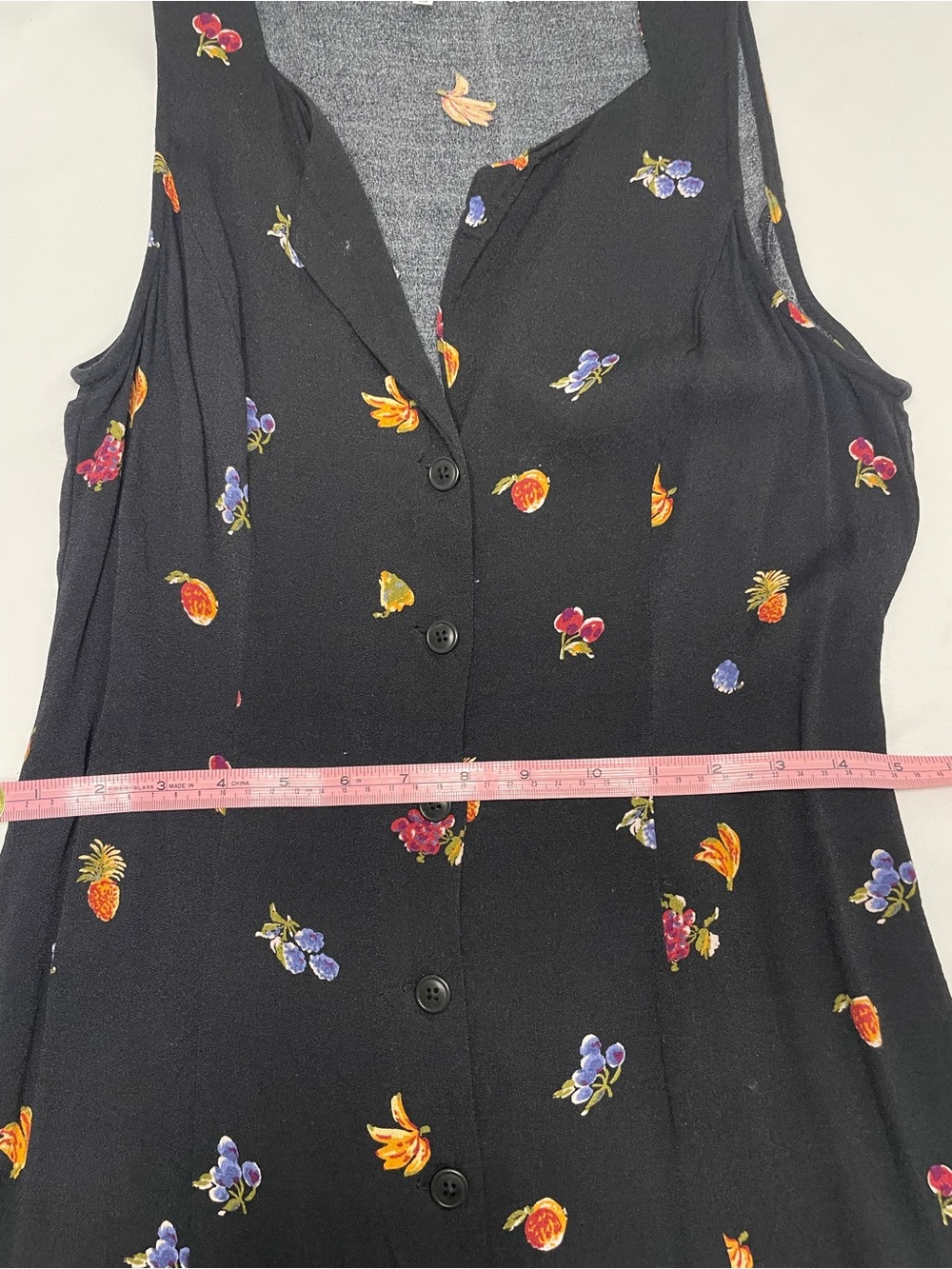 Reformation Black Midi Dress with Small Floral Print - Picture 9 of 10
